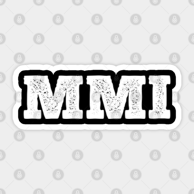 2001 Roman Numerals 2001 Roman Numerals Sticker TeePublic